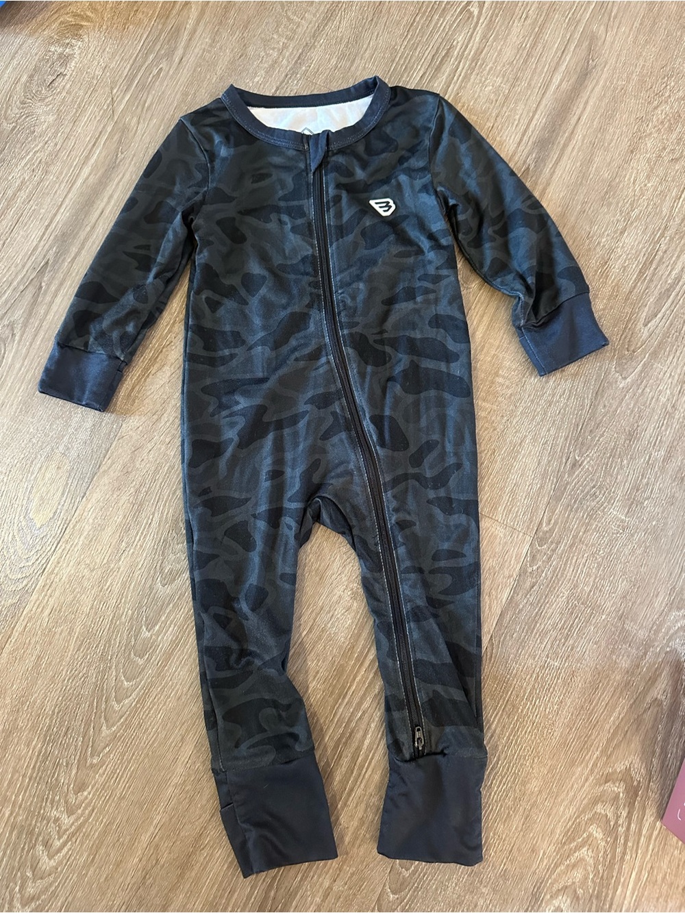 Burlebo Toddler Black Camouflage One-Piece